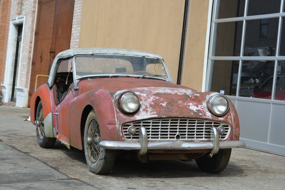 red 1960 triumph tr3a for sale